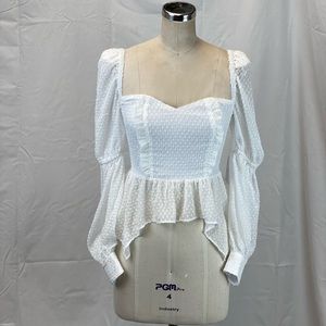 Song Of Style x REVOLVE White Peasant Top Blouse